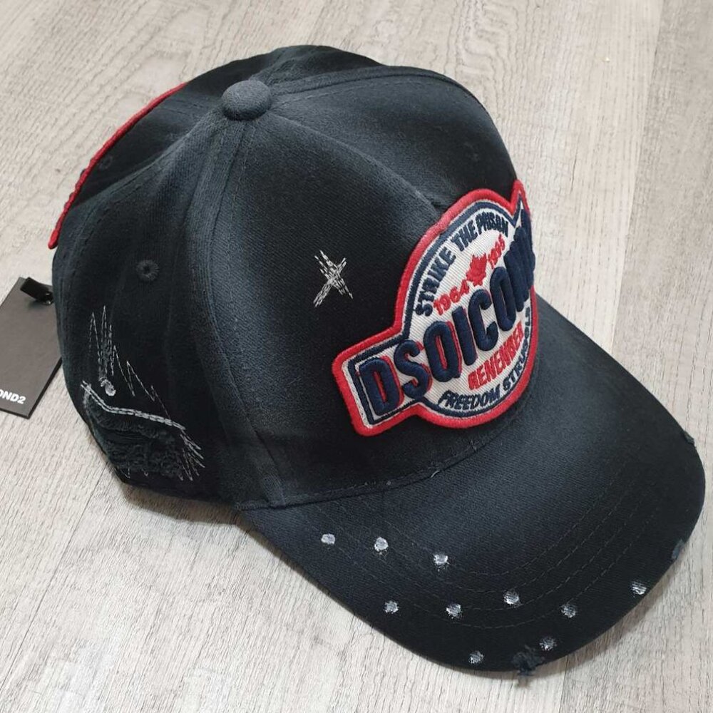 Unisex Black Red Baseball Cap Fashion Casual Hat One Size Strap Back Accessory